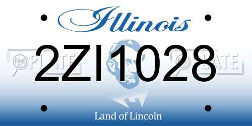 2ZI1028 Illinois License Plate