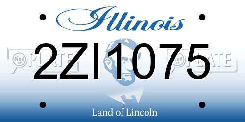 2ZI1075 Illinois License Plate