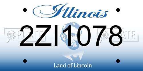 2ZI1078 Illinois License Plate