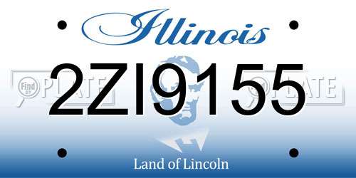 2ZI9155 Illinois License Plate