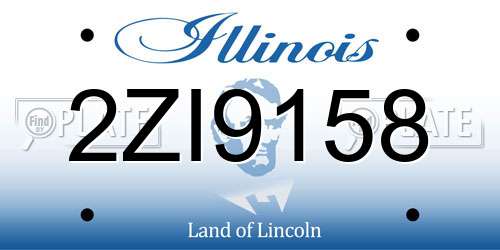 2ZI9158 Illinois License Plate