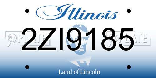 2ZI9185 Illinois License Plate