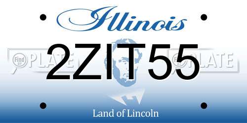2ZIT55 Illinois License Plate