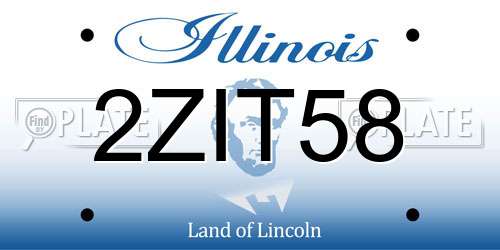 2ZIT58 Illinois License Plate