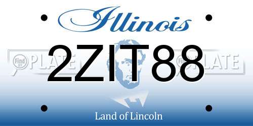 2ZIT88 Illinois License Plate