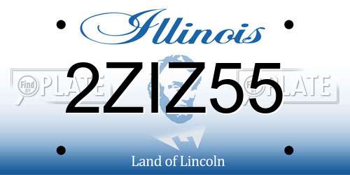 2ZIZ55 Illinois License Plate