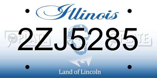 2ZJ5285 Illinois License Plate