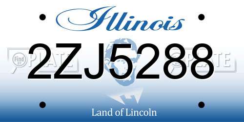 2ZJ5288 Illinois License Plate