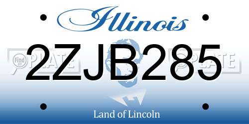2ZJB285 Illinois License Plate