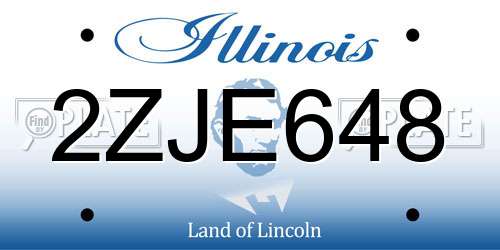 2ZJE648 Illinois License Plate