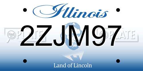 2ZJM97 Illinois License Plate