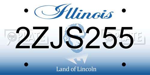 2ZJS255 Illinois License Plate