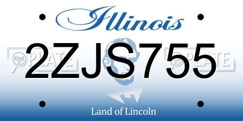 2ZJS755 Illinois License Plate
