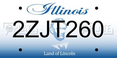 2ZJT260 Illinois License Plate