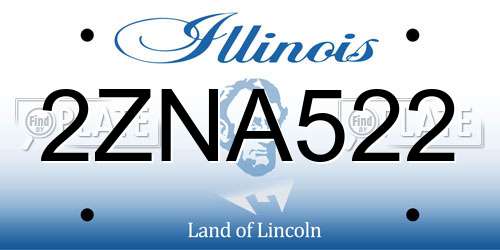 2ZNA522 Illinois License Plate