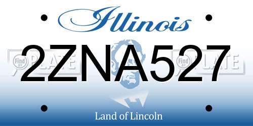 2ZNA527 Illinois License Plate