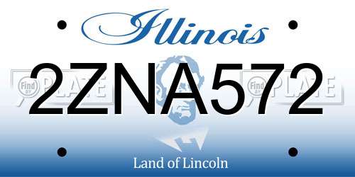 2ZNA572 Illinois License Plate
