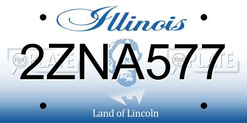 2ZNA577 Illinois License Plate