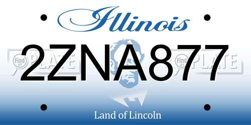 2ZNA877 Illinois License Plate