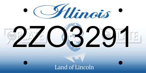 2ZO3291 Illinois License Plate