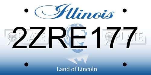 2ZRE177 Illinois License Plate