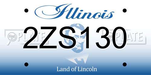 2ZS130 Illinois License Plate