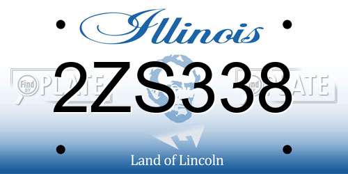 2ZS338 Illinois License Plate