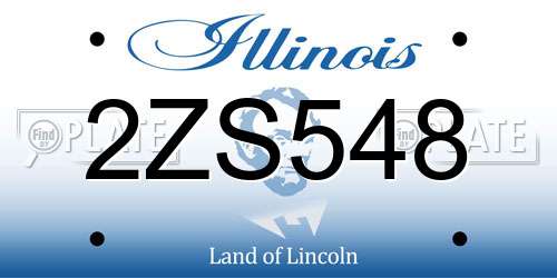 2ZS548 Illinois License Plate