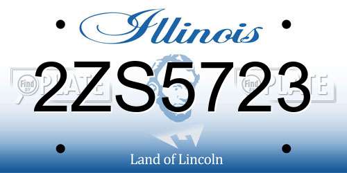 2ZS5723 Illinois License Plate