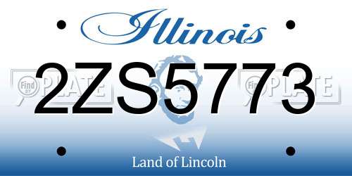 2ZS5773 Illinois License Plate
