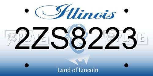 2ZS8223 Illinois License Plate