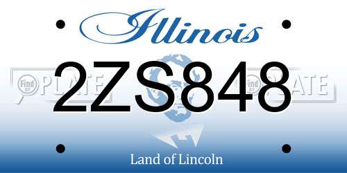 2ZS848 Illinois License Plate