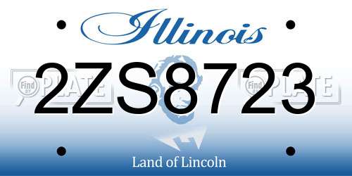 2ZS8723 Illinois License Plate