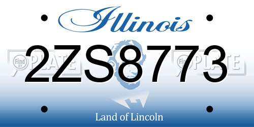 2ZS8773 Illinois License Plate