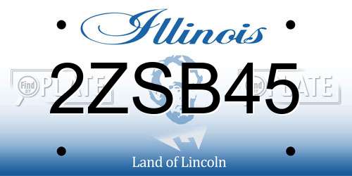2ZSB45 Illinois License Plate