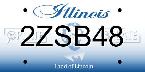 2ZSB48 Illinois License Plate
