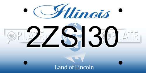 2ZSI30 Illinois License Plate