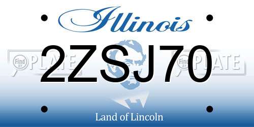 2ZSJ70 Illinois License Plate