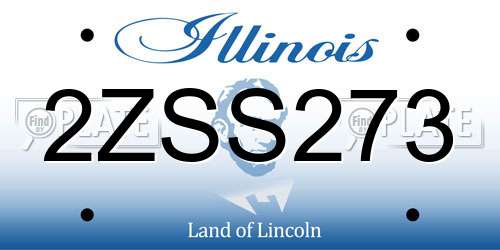 2ZSS273 Illinois License Plate