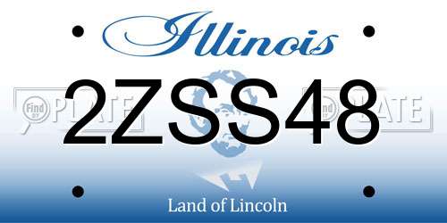 2ZSS48 Illinois License Plate