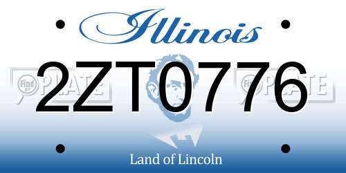 2ZT0776 Illinois License Plate