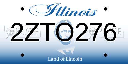 2ZTO276 Illinois License Plate