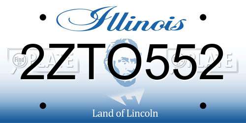 2ZTO552 Illinois License Plate