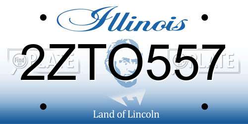 2ZTO557 Illinois License Plate
