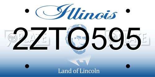 2ZTO595 Illinois License Plate