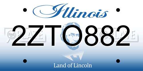 2ZTO882 Illinois License Plate
