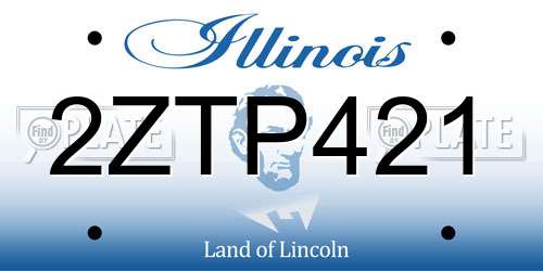 2ZTP421 Illinois License Plate