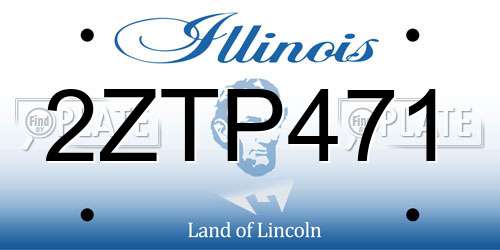 2ZTP471 Illinois License Plate