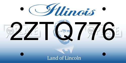 2ZTQ776 Illinois License Plate