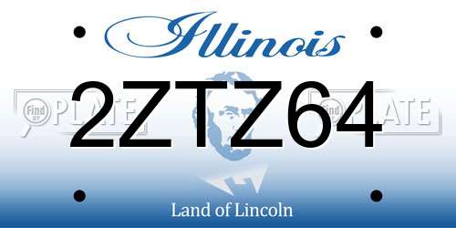 2ZTZ64 Illinois License Plate